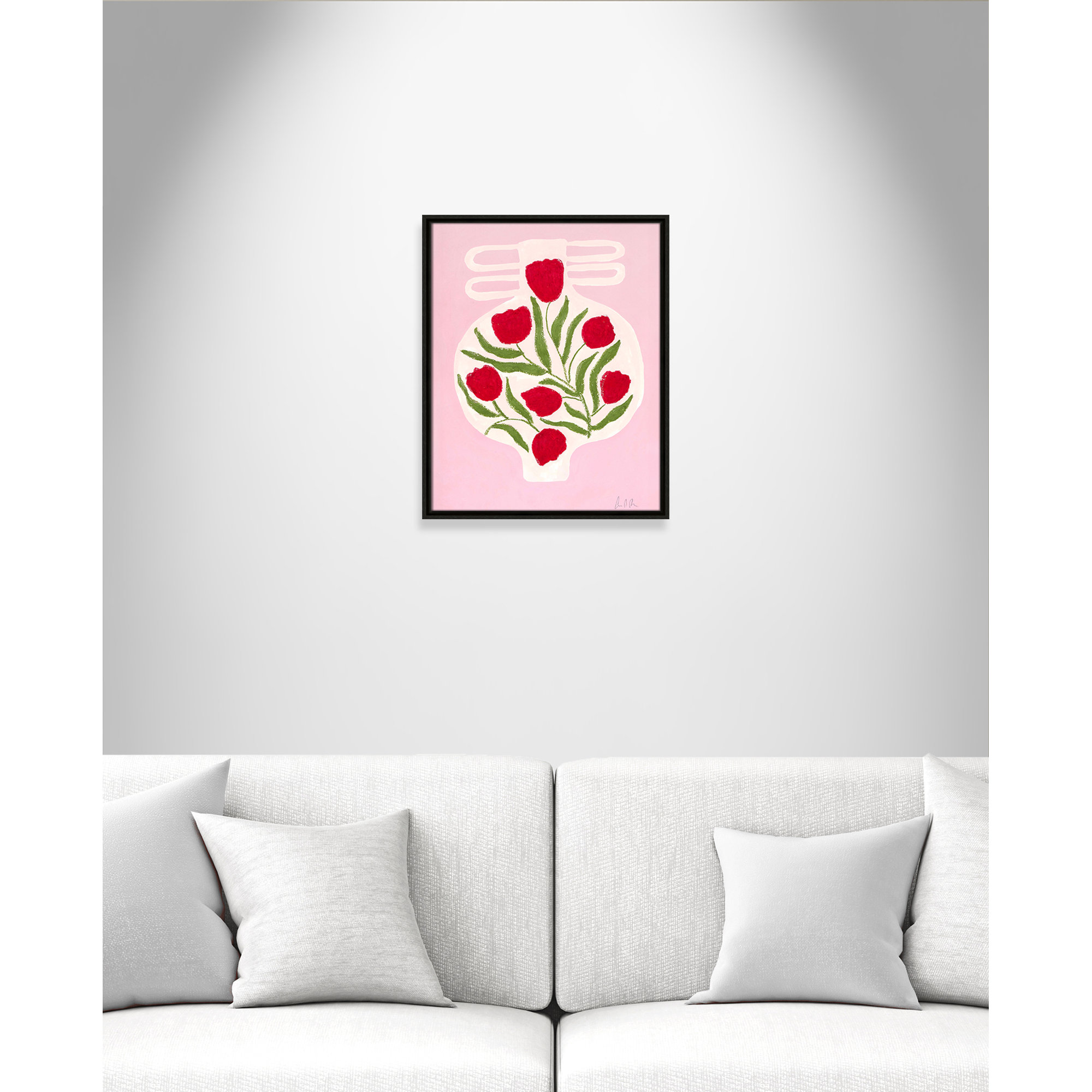 Vase No. 02 Print by Camilla Bergqvist, 21.5" H x 17.5" W, Espresso