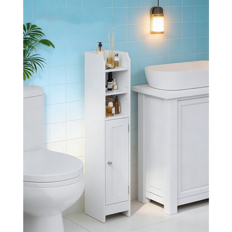 Engineered Wood Freestanding Linen Cabinet