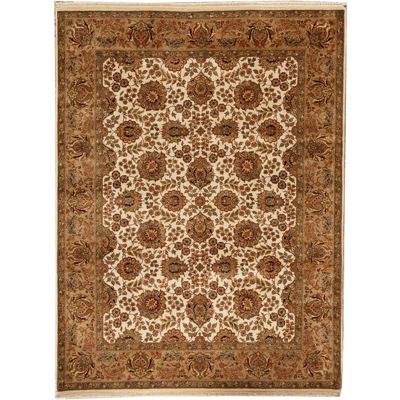 Tapis ivoire et crème noué à la main de haute qualité Trinity