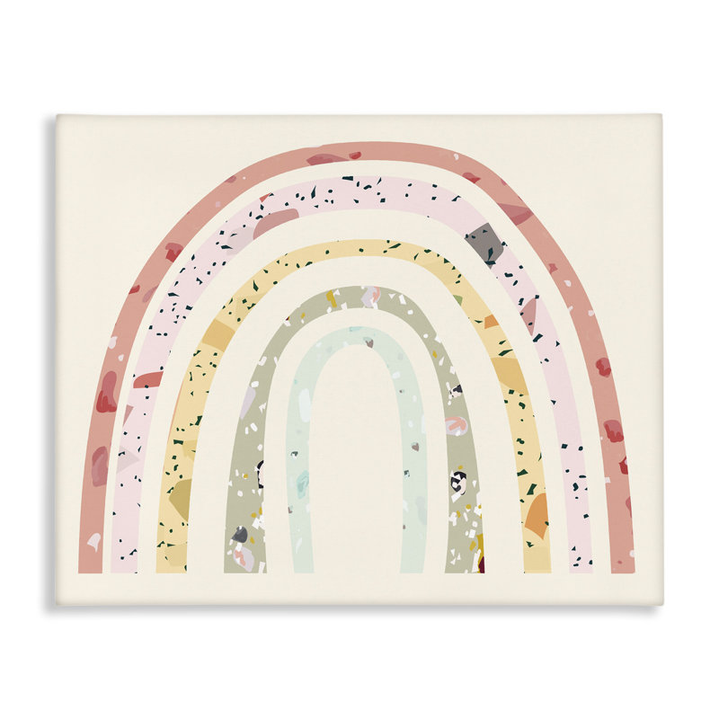 Motif abstrait pour enfants, arc-en-ciel sur art, H 16 po x l 20 po