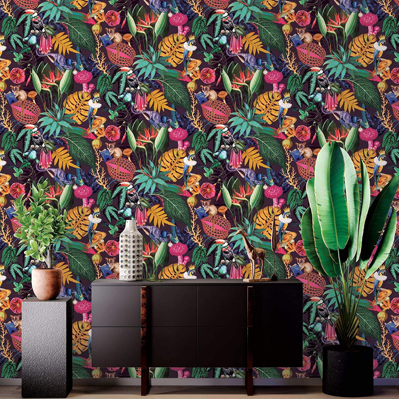 Wanneroo 10.05m x 53cm Matte Wallpaper Roll, Plum