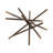 Metal Iron Decorative Object with Abstract Spiked Sculptural Design and Intersecting Rod Structure for Modern Industrial Style Accents and Geometric Artistic Home Decor Display-427348758-427348757