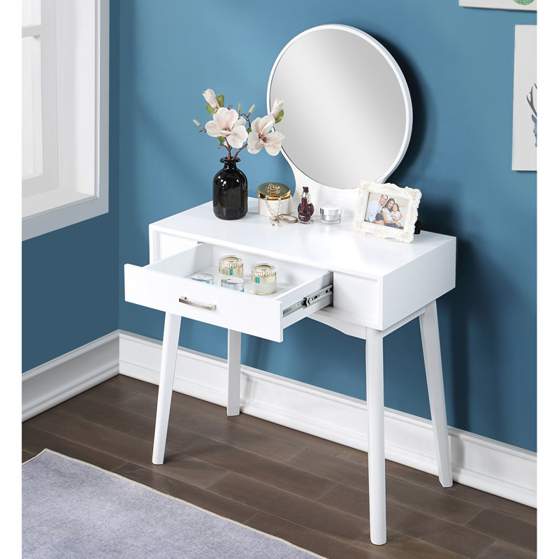 Meuble-lavabo et tabouret blancs, White