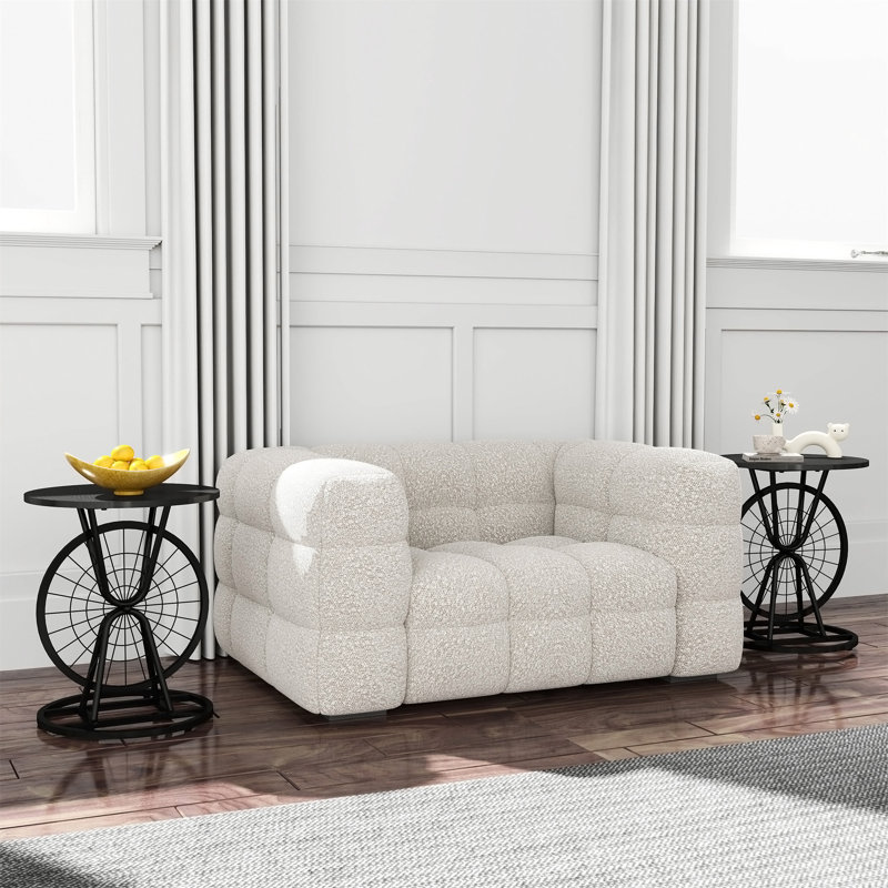 Vintage Industrial Wheel Design Side Table