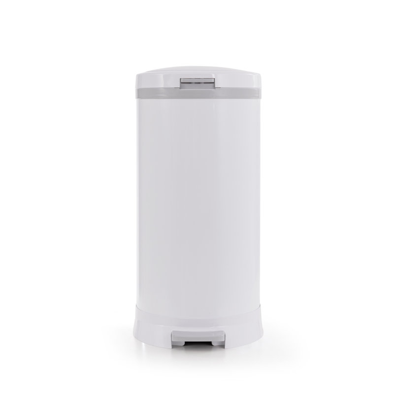 Aluminum Step On Waste Basket - 10 Gallons, White
