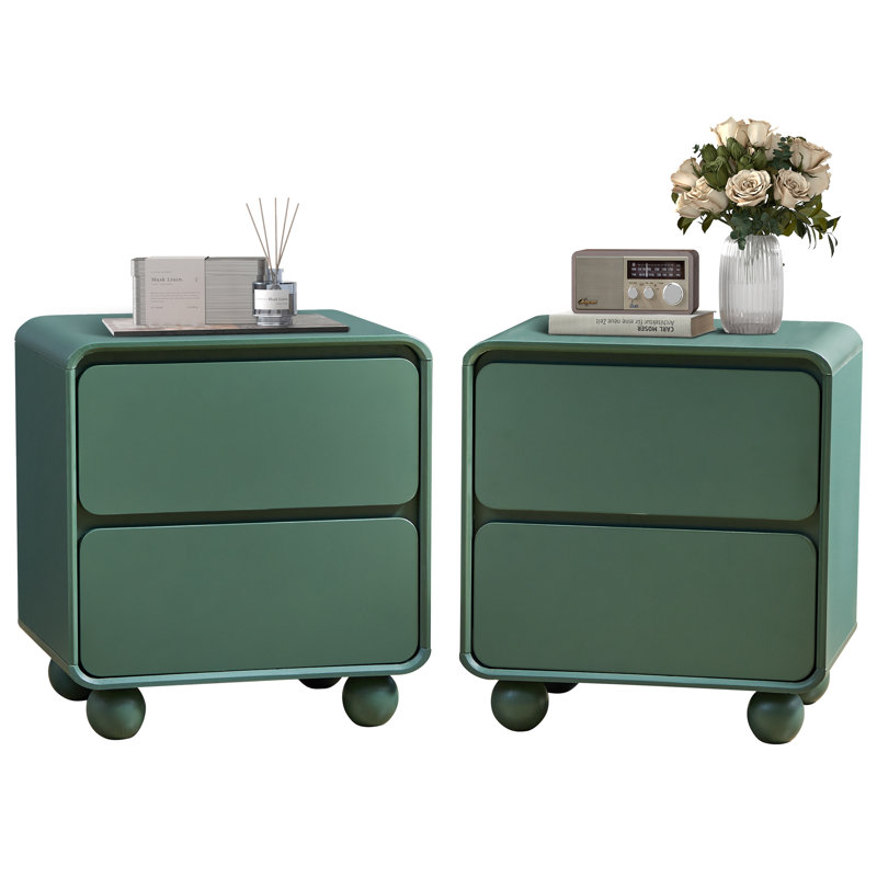 2 - Drawer End Table, Green