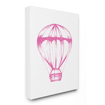 « hot air », reproduction d’impression en rose et blanc