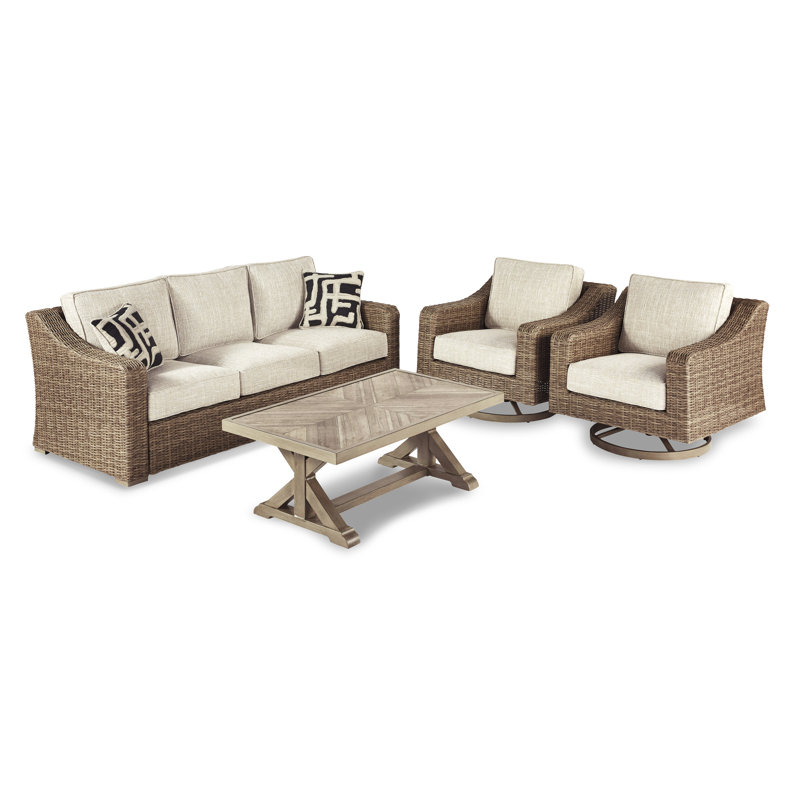 Canapé d'extérieur Beachcroft et 2 chaises avec table basse