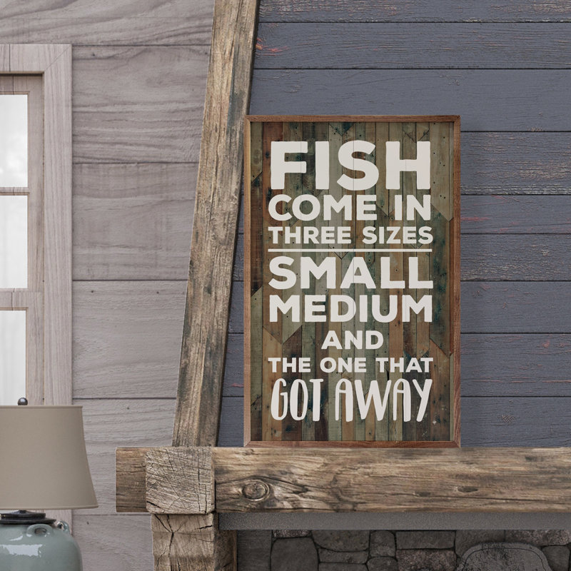Fish Come in Three Sizes Brown, 8" H x 5" W