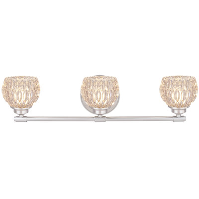 Luminaire nickel brossé à 3 lumières pour meuble-lavabo