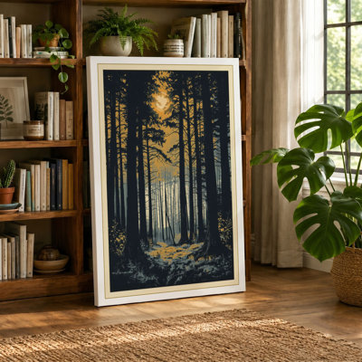 Forest Path to Light Japandi - Wrapped Canvas