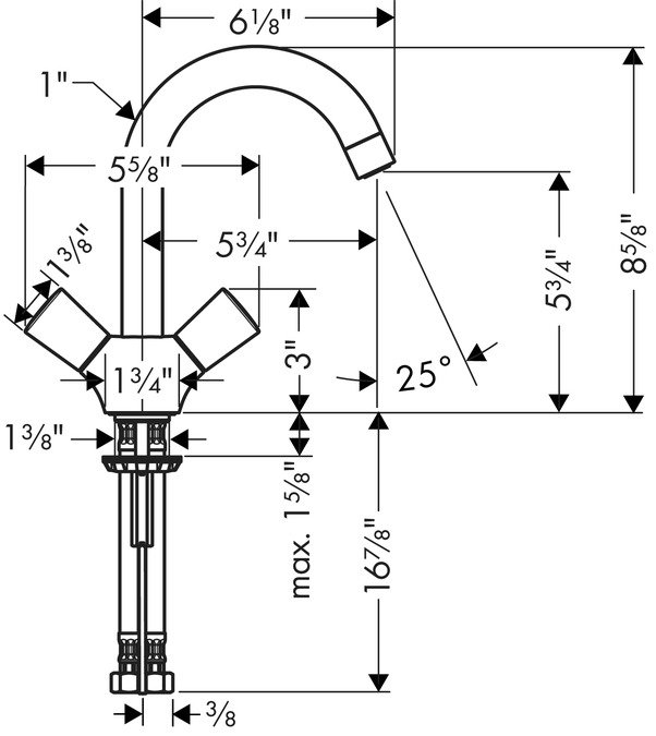 Logis Single Hole Bathroom Faucet with Drain Assembly