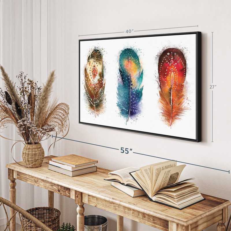 " Feather Patterns Splatter Canvas Print "