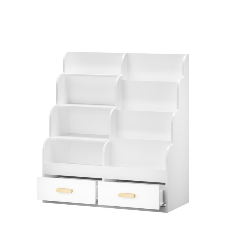 Bibliothèque pour enfants avec tiroirs de rangement et présentoir Hysham