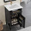 Meuble-lavabo simple autoportant moderne de 20 po avec lavabo, rangement inclinable, pieds en bois massif et petite salle de bain-1908538617