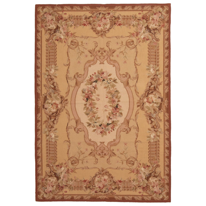 Tapisserie Dynasty beige Kilim 4 pi 0 po x 6 pi 0 po