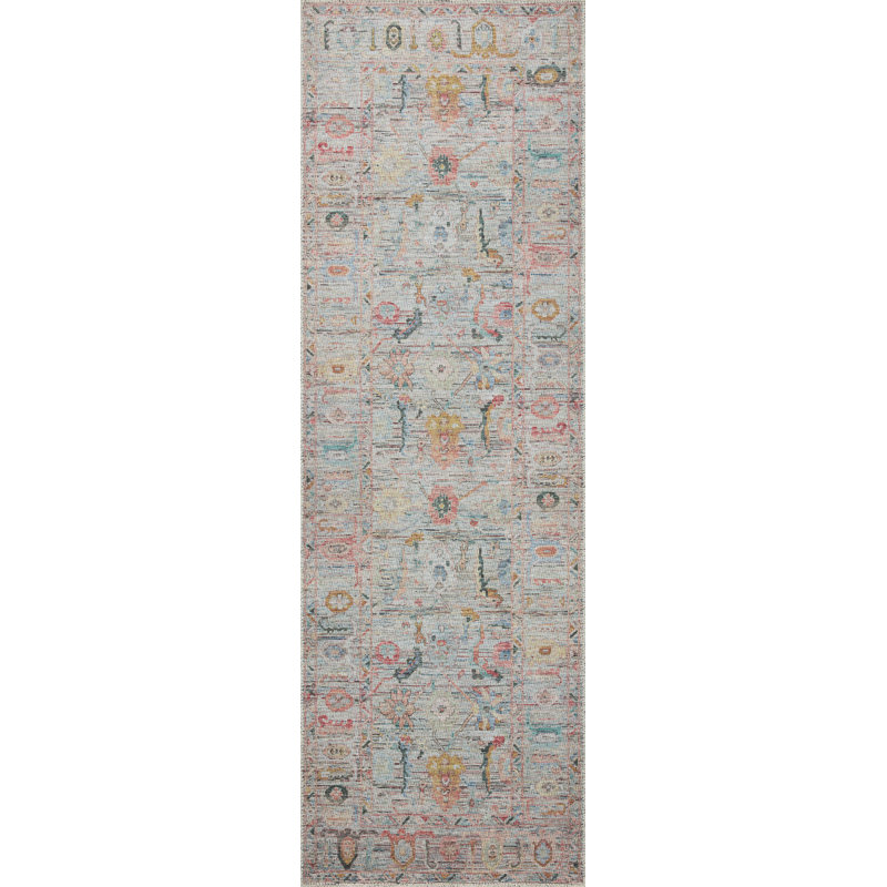Elysium Multi Fiesta 2'-6" x 7'-6" Oriental Wool Runner Rug