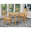 Ensemble de 3 tables de salle à manger modernes comprenant une table rectangulaire en bois avec une rallonge papillon et 2 chaises de cuisine, 32 po x 54 po, noir-16981959-16981956