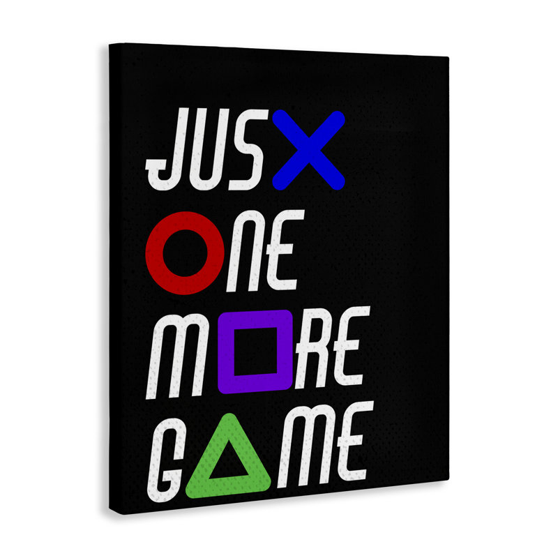 One More Game with Symbols Canvas, design by Kim Allen, 48" H x 36" W