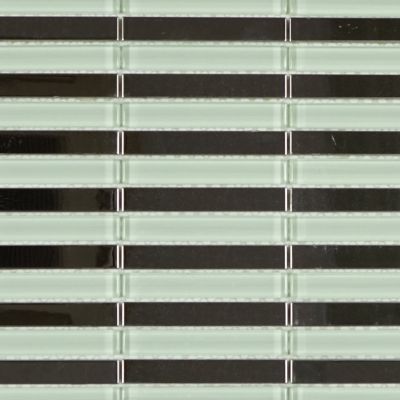 Carreau de mosaïque murale 11,75 po x 13 po linéaire en métal / verre 