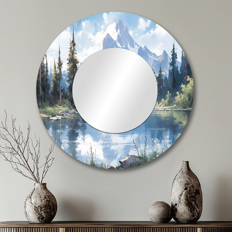Miroir mural Mountain View Bliss III - Lodge, 29" x 29"