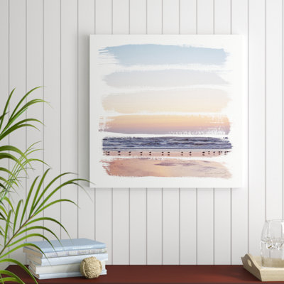 «Sunset Stripes I» par Laura Marshall, impression sur toile non encadrée