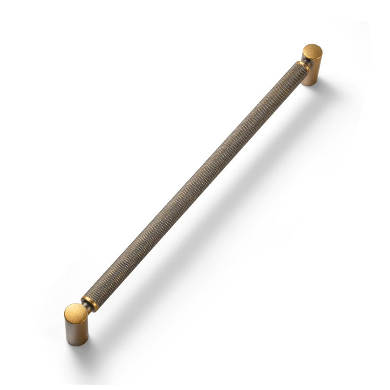 Poignée texturée 3 po pour meubles, 10", Laiton antique