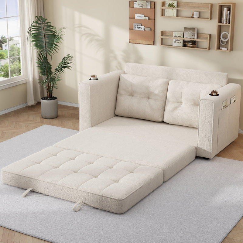Upholstered Chaise Lounge, Beige