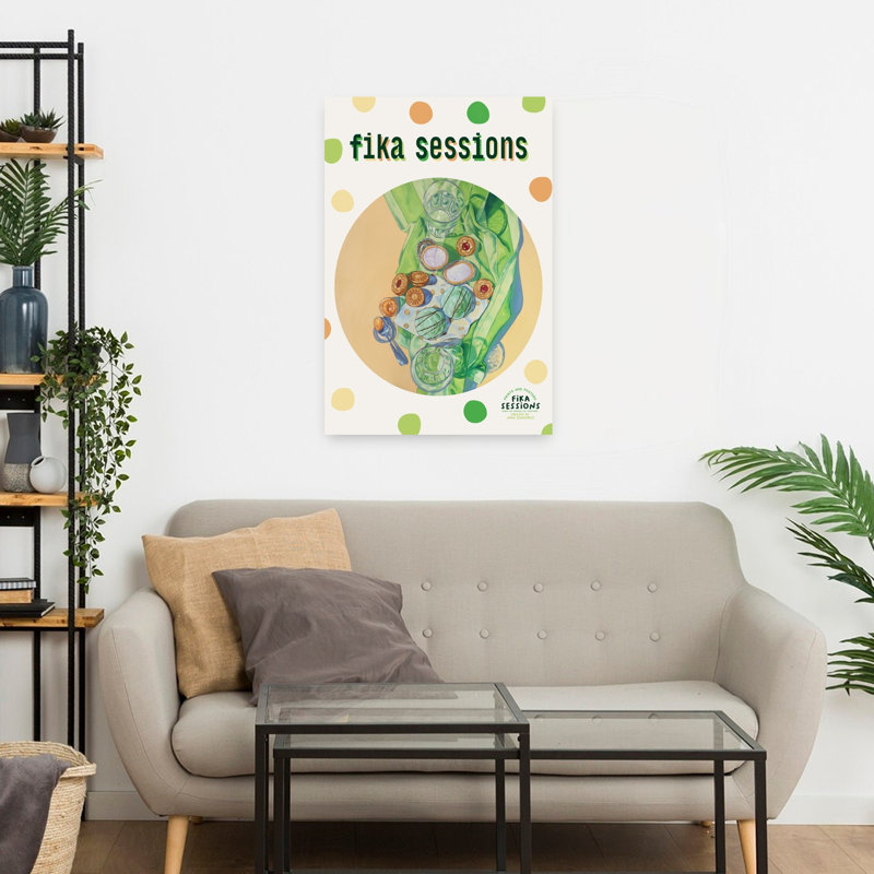 Fika Session Sweets, art mural architecture contemporaine, H 24 po x l 16 po