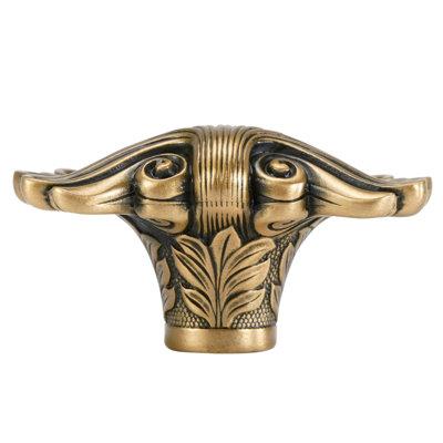 FEDERAL SHELL KNOB IN ANTIQUE NICKEL PLATE
