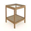 Casiyah Glass Top Single End Table with Storage