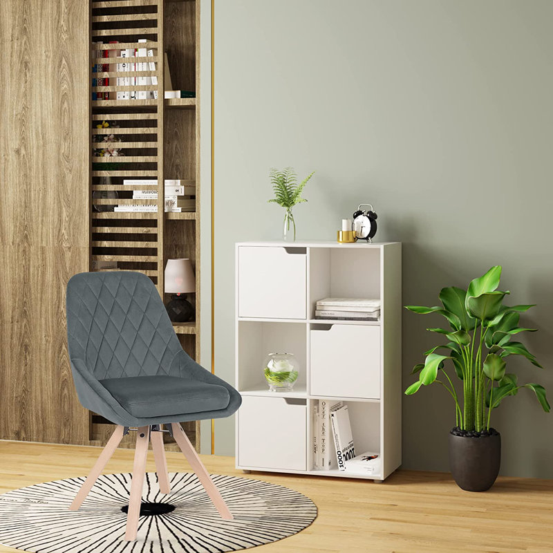 Almenia Upholstered Dining Chair, Dark Grey