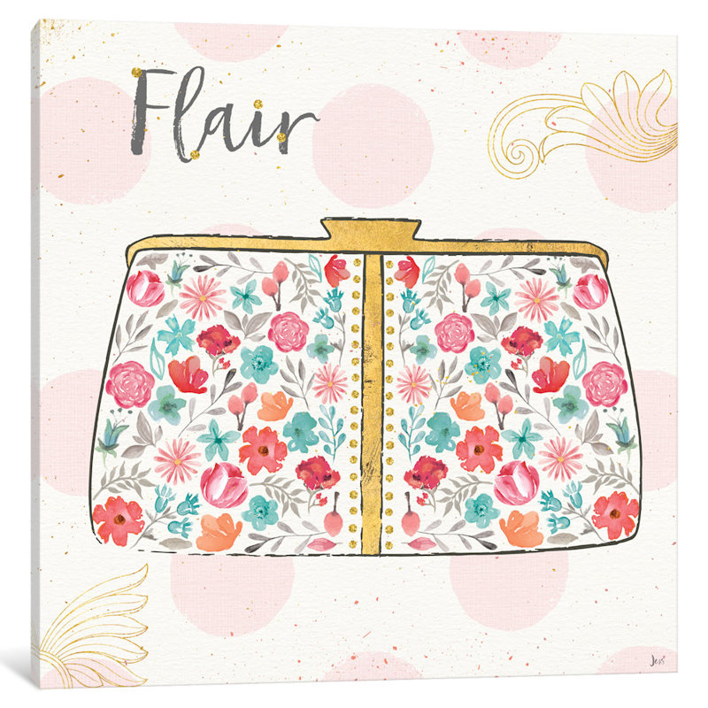 «Fashion Blooms I», impression sur toile, H 12 po x l 12 po x P 1,5 po, Pas de tapis, Toile tendue