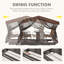 Bancs d'extérieur en aluminium 4 places avec auvent Musheerah