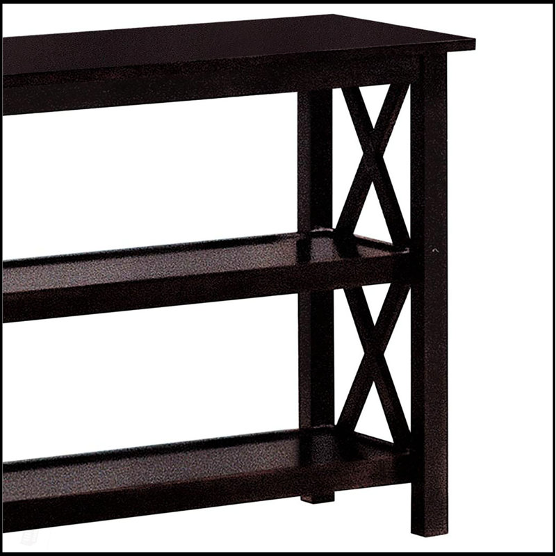 Table de canapé Deep Merlot avec 2 tablettes pour un rangement et une présentation élégants, parfaits pour les intérieurs modernes et traditionnels.