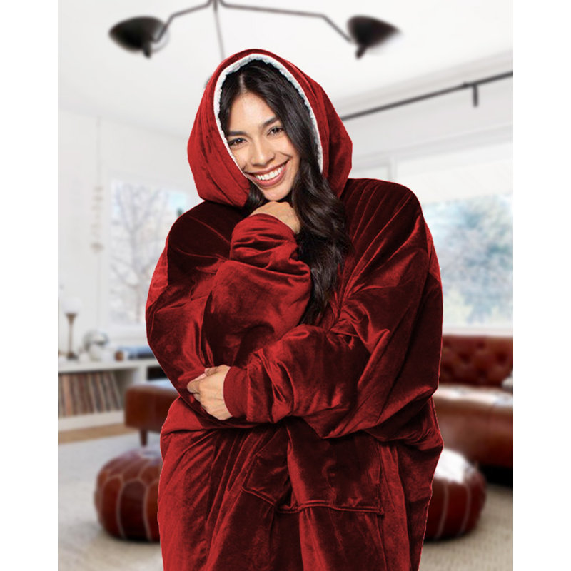 Plain Weave / Muslin Throw Blanket, Red
