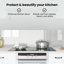 Vidaxl Kitchen Backsplash White 80 X 40 Cm Tempered Glass-119815088-119815089