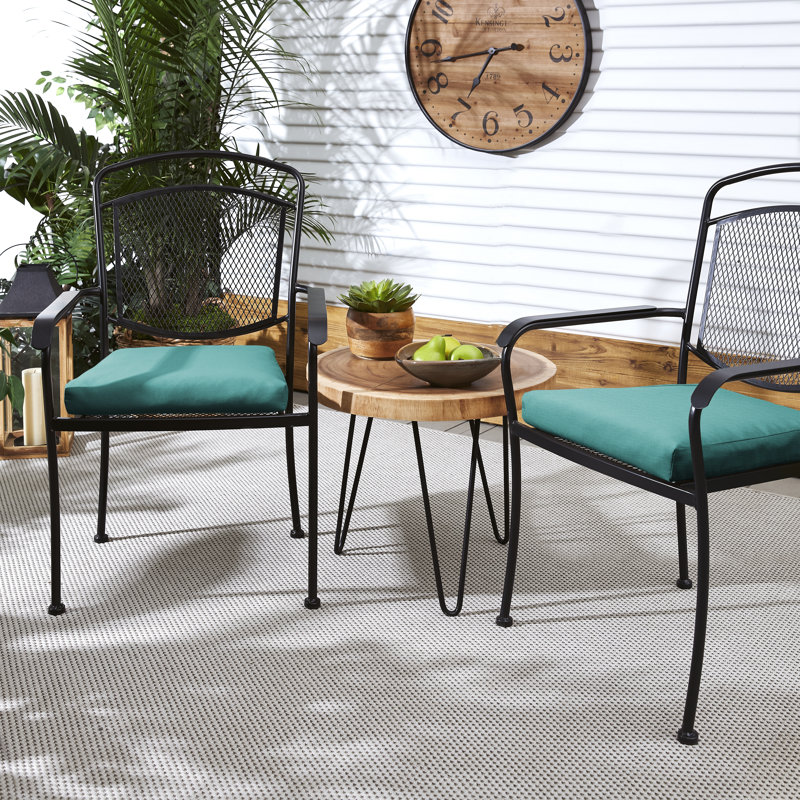 Outdoor 2.5'' Dining Chair Back Cushion, Aqua Blue