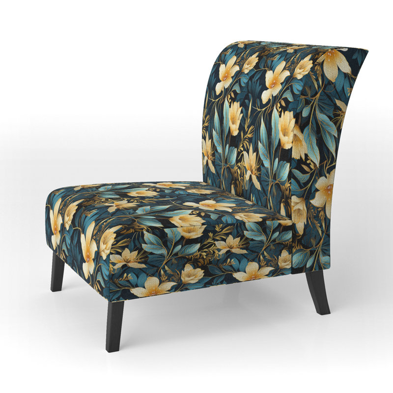 Fauteuil de chambre rembourré C, Motif de crépuscule tropical Ii I