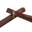 Lit simple en bois avec tiroirs, noyer