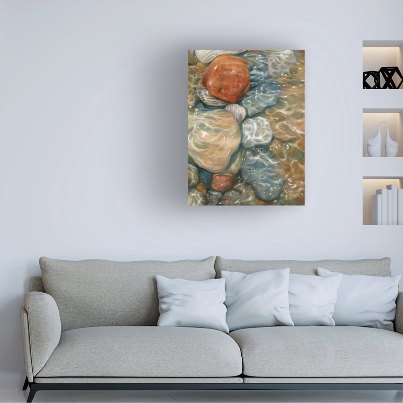 Bolog David Stribbling River Pebbles Canvas Art, 18" H x 24" W