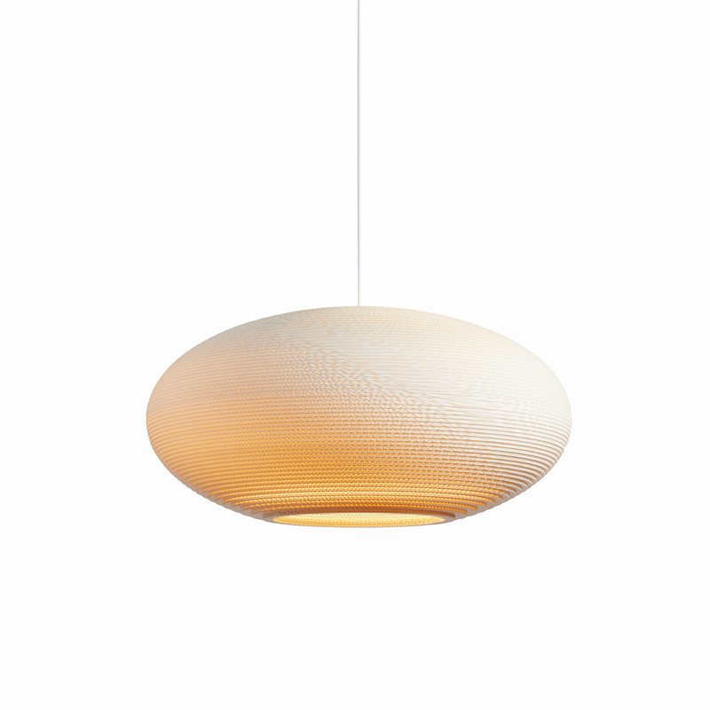 Scraplights Disc 24 Pendant Blonde, 10.5" H x 24" W x 24" D, Blonde