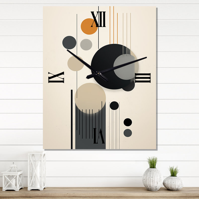 Horloge murale abstraite, H 28 po x l 12 po x P 1 po