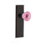 New York Plate with Crystal Pink Door Knob-1343456875