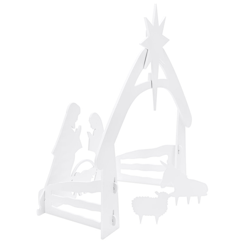 Art de pelouse de crèche de Noël, Blanc