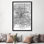 «Houston Minimal Urban Blueprint Map» par Hubert Roguski, impression sur toile