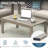 2 Pieces Outdoor Patio Set, All-Weather 75” 3-Seat Metal Patio Sofa Couch With Thick Beige Cushions, Khaki Frame And 43” Coffee Table-802988998