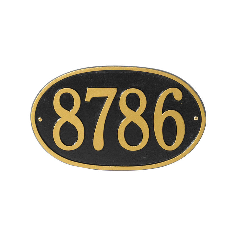 1-Line Wall Address Plaque, Yes, Antique Copper