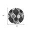 Tapis argenté rond 8 po Ogee