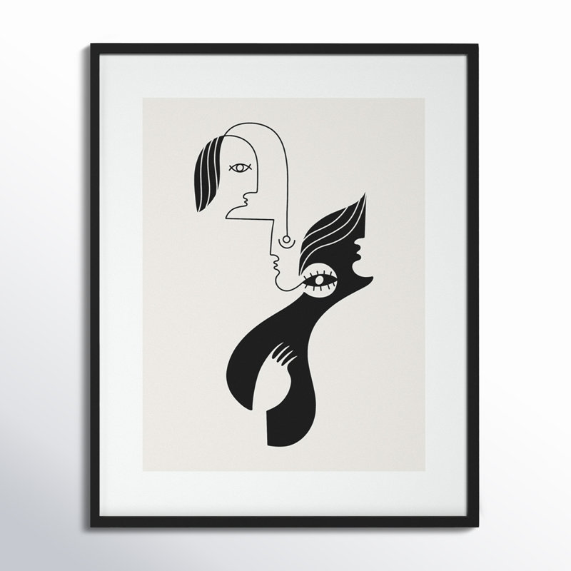 Past Past - Reproduction d'art graphique sur papier encadré, H 41 po x l 33 po, Cadre noir